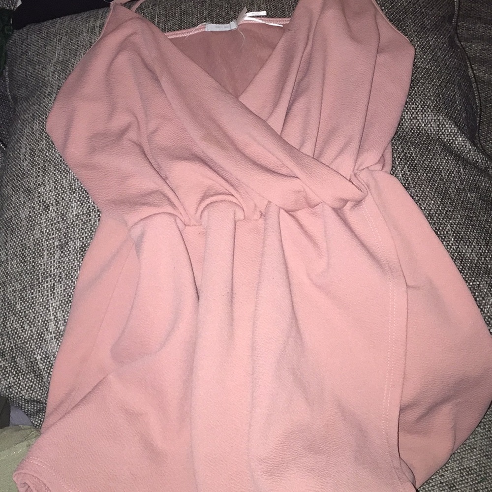 Rose pink skort romper